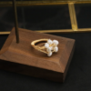 Unique Rose-Golden Glow Pearl Wrap Ring