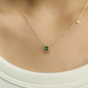 Unique Rose-Emerald Glow Necklace