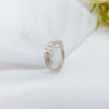 Unique Rose-Ethereal Pearl Wire-Wrapped Ring