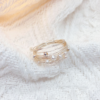 Unique Rose-Ethereal Pearl Wire-Wrapped Ring