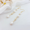Unique Rose-Elegant Long Chain Pearl Earrings