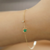 Unique Rose-Emerald Grace Bracelet