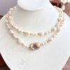 “Golden Drift” Layered Pearl Necklaces – Two Styles