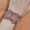 Garnet Lace Tatting Bracelet