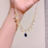 Lapis Lazuli, Crystal & Pearl Necklace